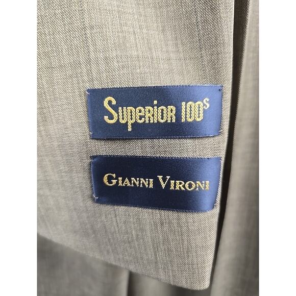 Gianni Vironi Superior 100s 3pc Men's Suit Brown Jacket 40L x Pants W33 - NWT - Picture 8 of 14
